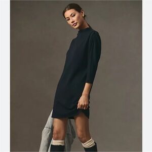 Stateside Anthropologie Classic Black 3/4 Sleeve Dress